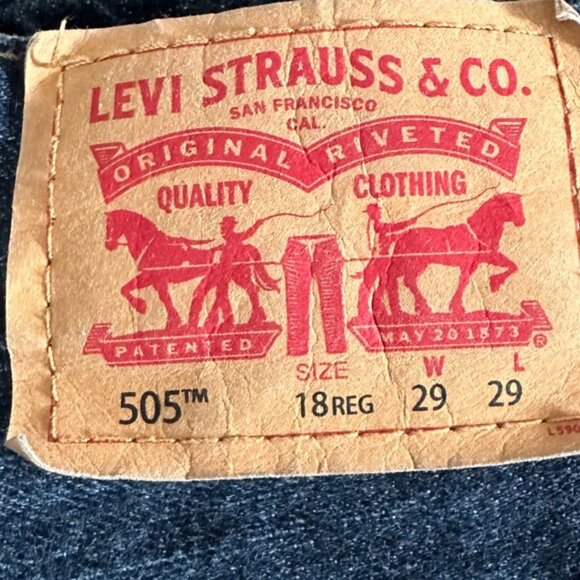 Women’s Levi’s 505 Regular Straight Leg Denim Jeans, Size 18 Regular. - Picture 8 of 12